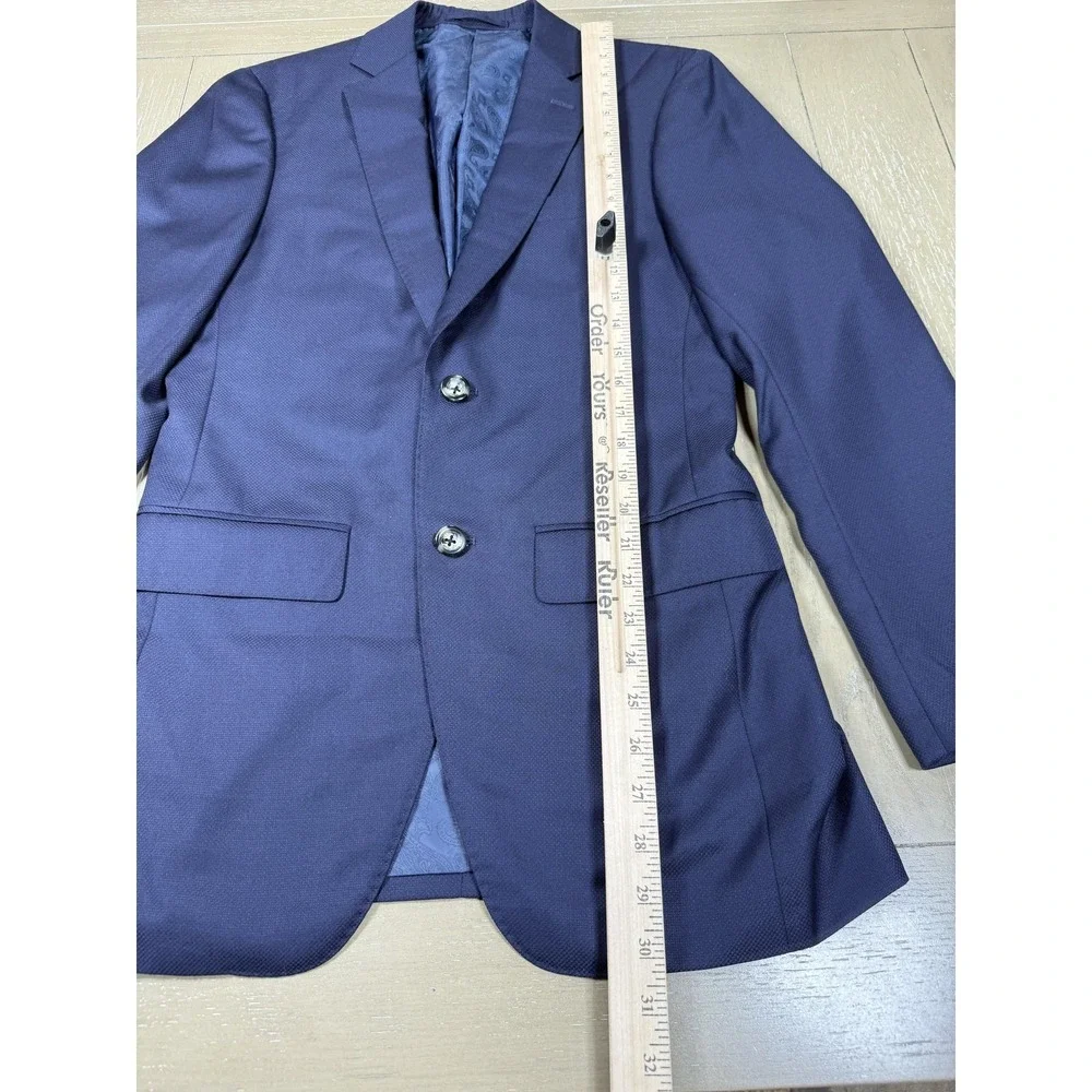 Dormeuil Wool Sport Coat Jacket Trunk Club Mens 38R Navy Blue Custom‎ Blazer